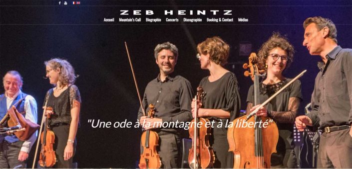 Capture d'écran du site internet ZebHeintz