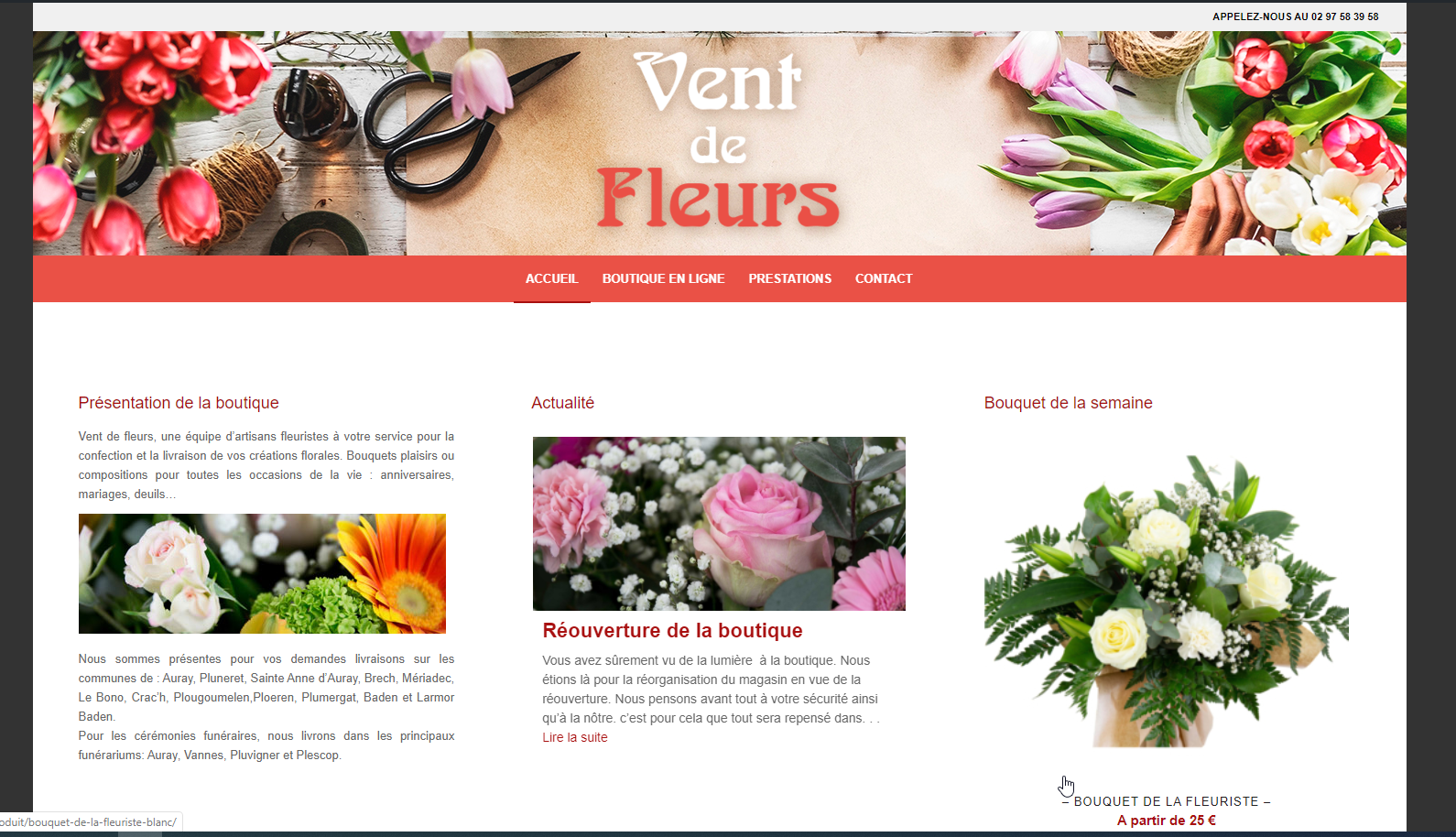 Création d'une boutique en ligne pour Vent de Fleurs - Eilan Informatique -  Entreprise de service informatique